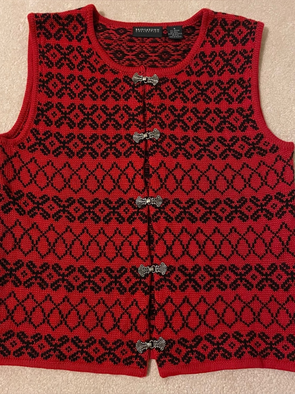 Vintage Bridgetown Collection wool blend vest-small EUC